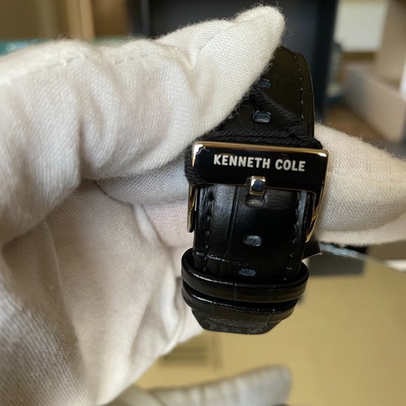 Kenneth Cole Chronograph Black Leather Steel Watch - KC51049005 Kenneth Cole main image 4